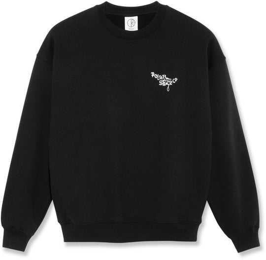  Polar Skate Co. Felpa Ornament Logo Crewneck Black Uomo Nero