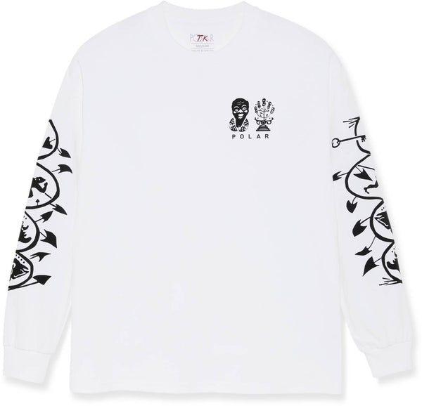 Polar Skate Co. t-shirt Spiral LS white