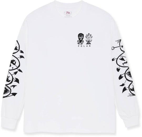 Polar Skate Co. T-shirt Spiral Ls White Uomo Bianco