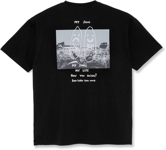  Polar Skate Co. T-shirt Struggle Tee Black Uomo Nero