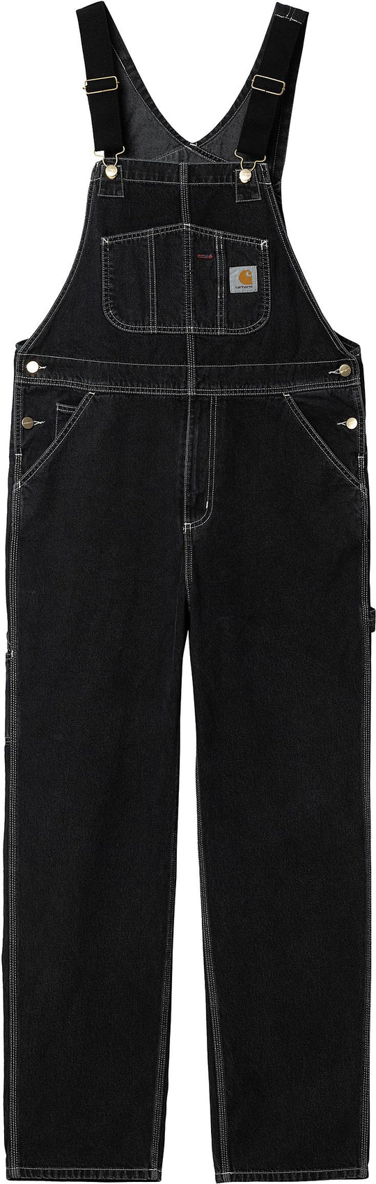  Carhartt Wip Salopette Bib Overall Black Stone Washed Uomo Nero