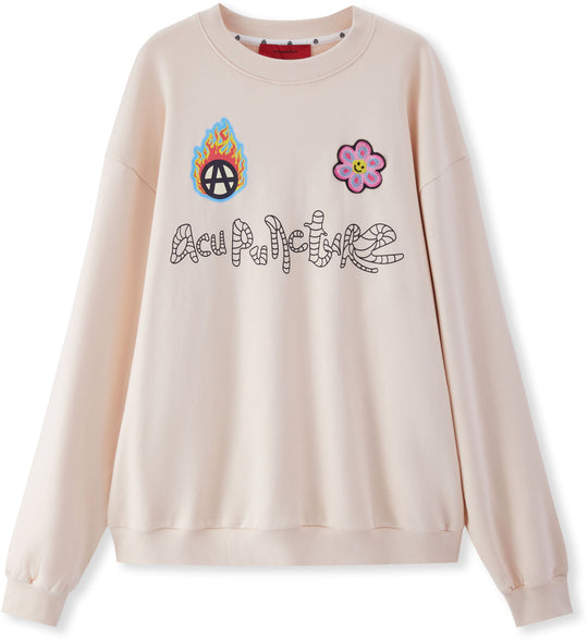  Acupuncture Felpa Acu Crewneck Acu Verse Color Cream Uomo Beige