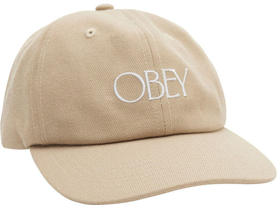  Obey Cappello Basque 6 Panel Strapback Irish Cream Uomo Beige