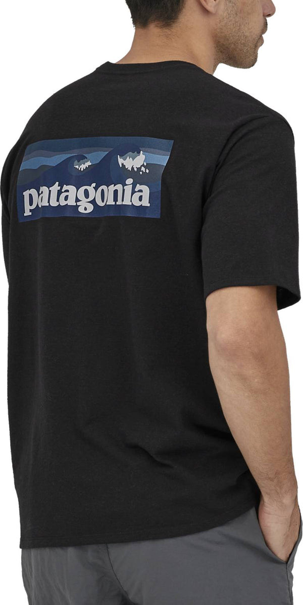 Patagonia t-shirt Men's Boardshort Logo Pocket Responsibili tee black