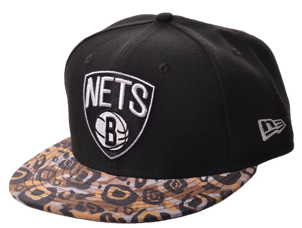  New Era 59fifty Cappello Baseball Nba Tribal Vize Brooklyn Nets Nero Uomo - 1