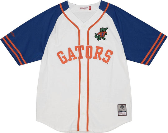  Mitchell & Ness Camicia Practice Day Button Front Jersey University Of Florida Mitchell E Ness Uomo Blue