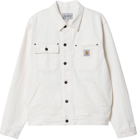  Carhartt Wip Giacca Saledo Jacket White Rinsed Uomo Bianco