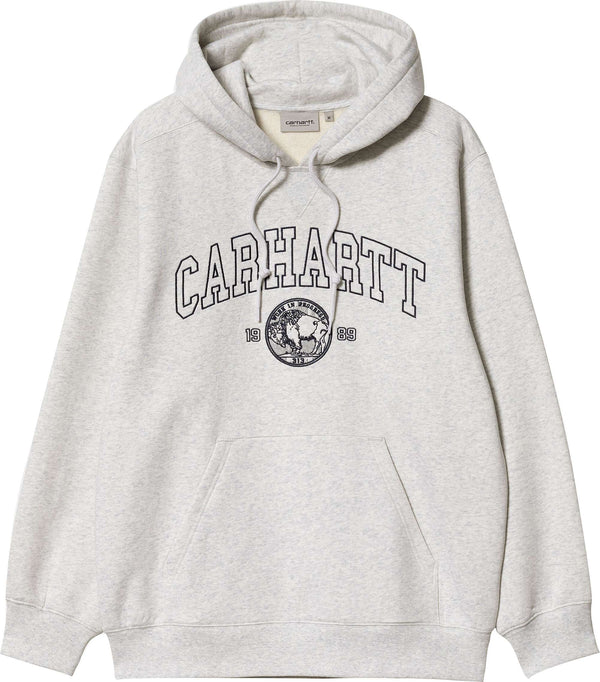 Carhartt WIP felpa Hooded Coin Sweat Ash Heather Atom Blue