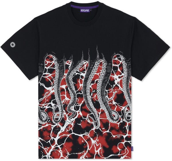 Octopus t-shirt Marble tee black