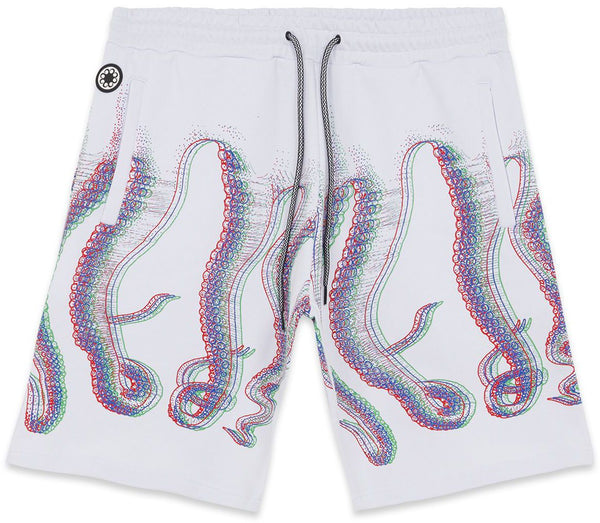 Octopus short Fuzzy Sweatshort white