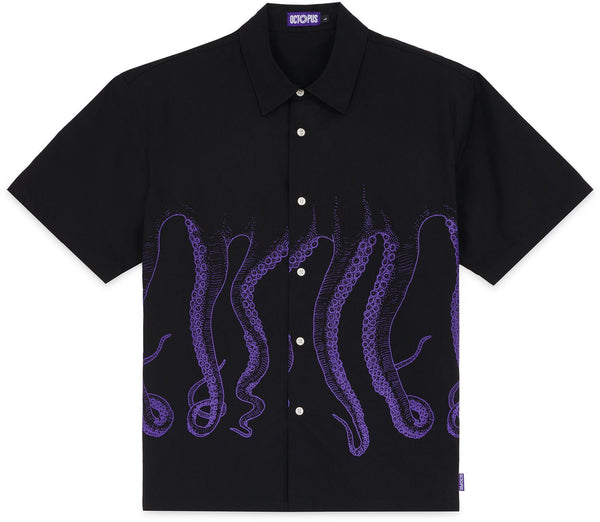 Octopus camicia Outline Shirt black purple