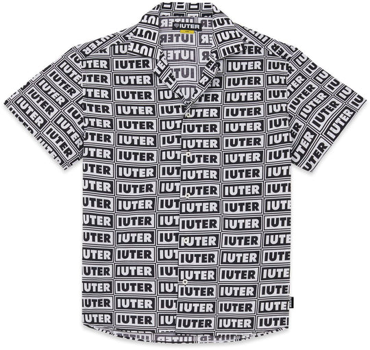  Iuter Camicia Panel S/s Shirt White Uomo Nero