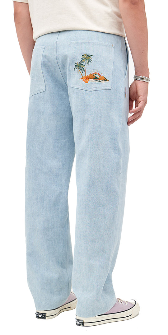  The Silted Company Jeans Honker Isla Denim Bleach Uomo Blue