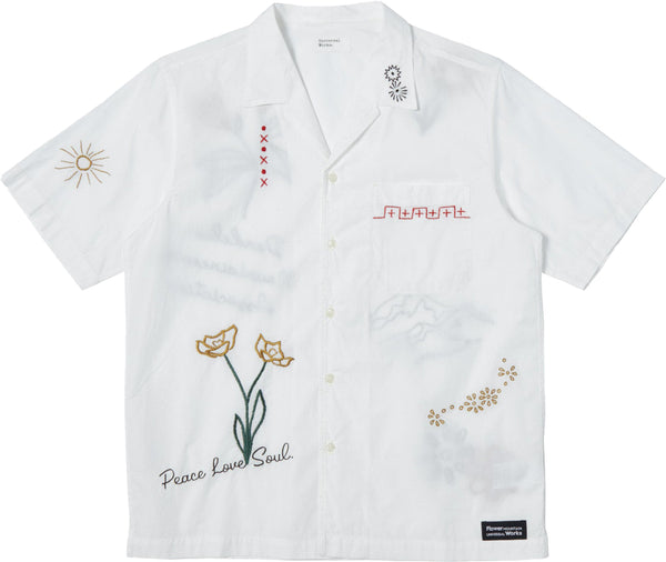 Universal Works camicia Minari Shirt Organic Fine Poplin ecru