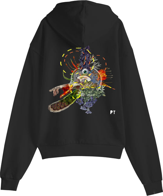  Mdn X Paola Tassetti Felpa Futura Flos Hoodie Black Uomo Nero