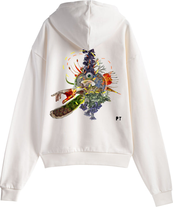 MDN X PAOLA TASSETTI  felpa Futura Flos Hoodie off white