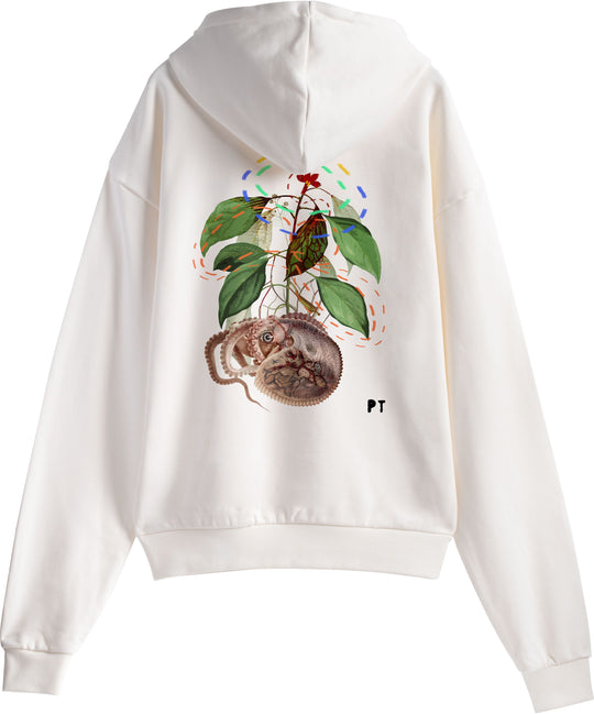  Mdn X Paola Tassetti Felpa Cerebrum Maritimus Hoodie Off White Uomo Bianco