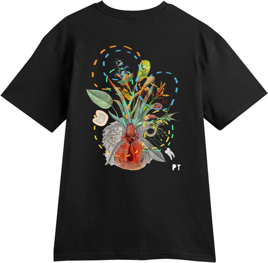  Mdn X Paola Tassetti T-shirt Feconda Floridus Tee Black Uomo Nero