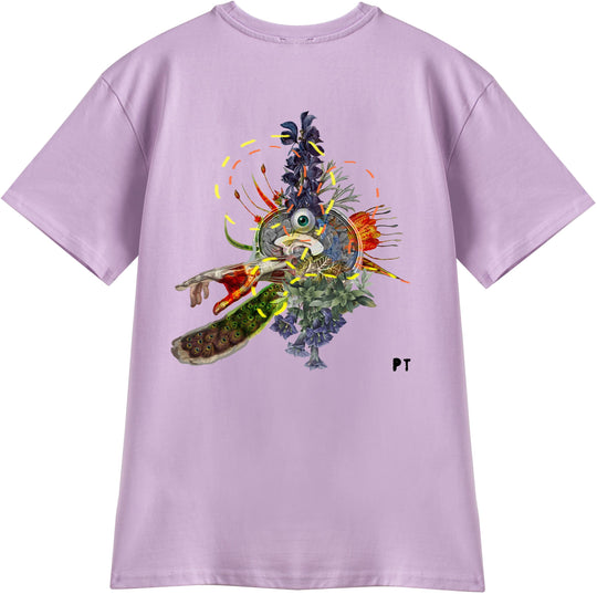  Mdn X Paola Tassetti T-shirt Futura Floss Tee Lilac Uomo Viola