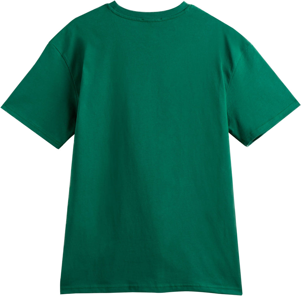  Mdn T-shirt Basic Logo Embroidered Tee Green Orange Verde Uomo - 2