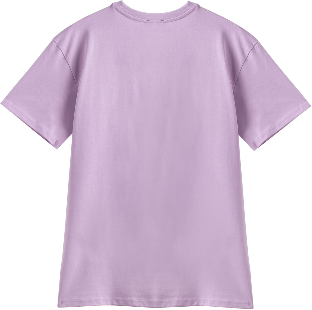  Mdn T-shirt Basic Logo Embroidered Tee Lilac Beryl Blue Viola Uomo - 2