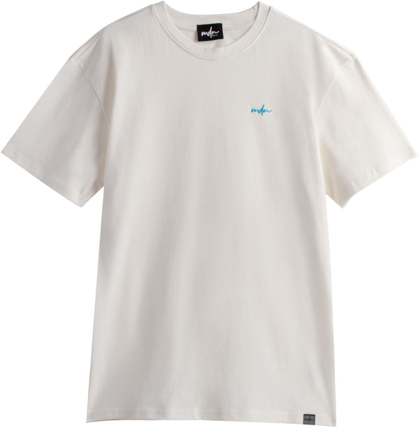 MDN t-shirt Basic Logo Embroidered Tee off white beryl blue