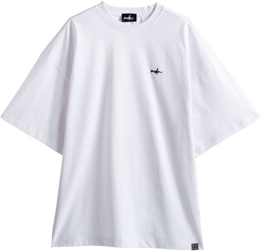  Mdn T-shirt Extra Fit Over Tee White Black Uomo Bianco