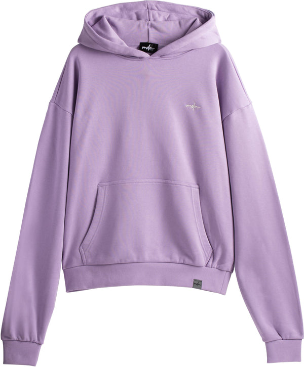 MDN felpa Basic Logo Embroidered Hoodie lilac white