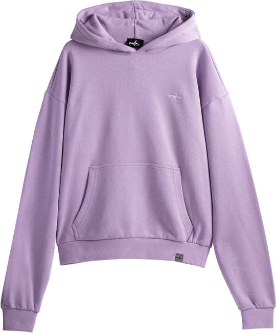  Mdn Felpa Basic Logo Embroidered Hoodie Lilac White Uomo Viola