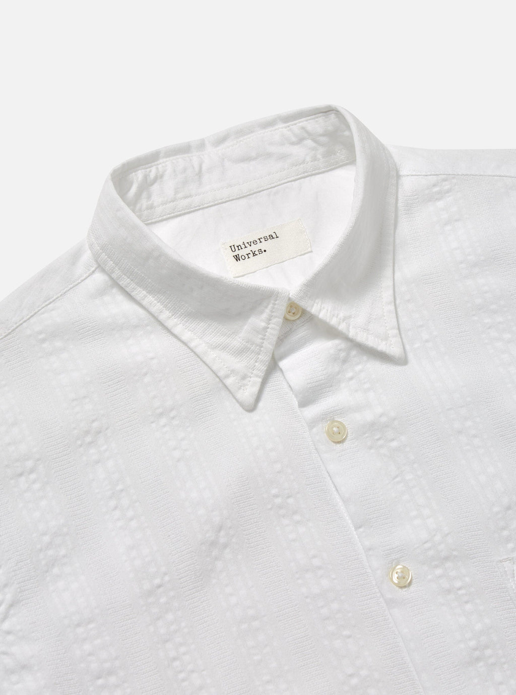 Universal Works Camicia Square Pocket Shirt White Bianco Uomo - 4