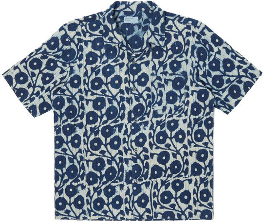  Universal Works Camicia Road Shirt Indigo Uomo Blue