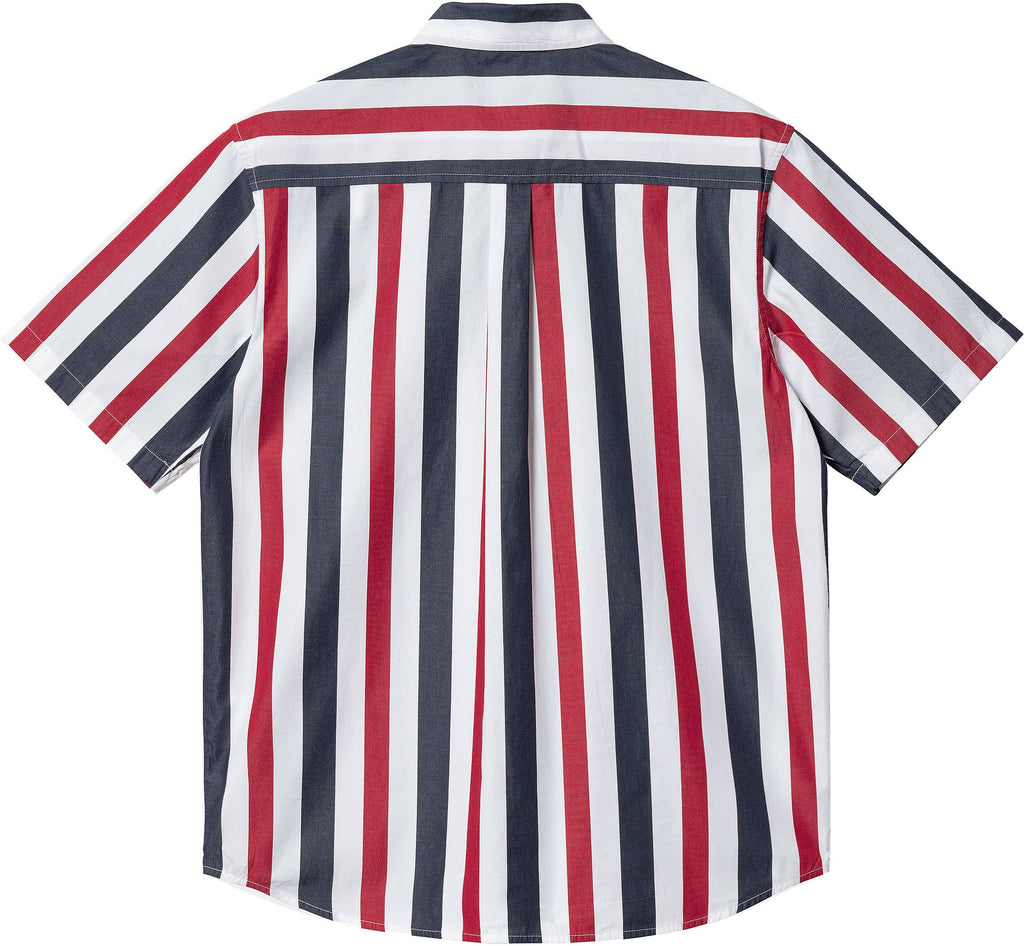  Carhartt Wip Camicia Ss Elcano Shirt Arcade Dark Navy Multicolore Uomo - 2