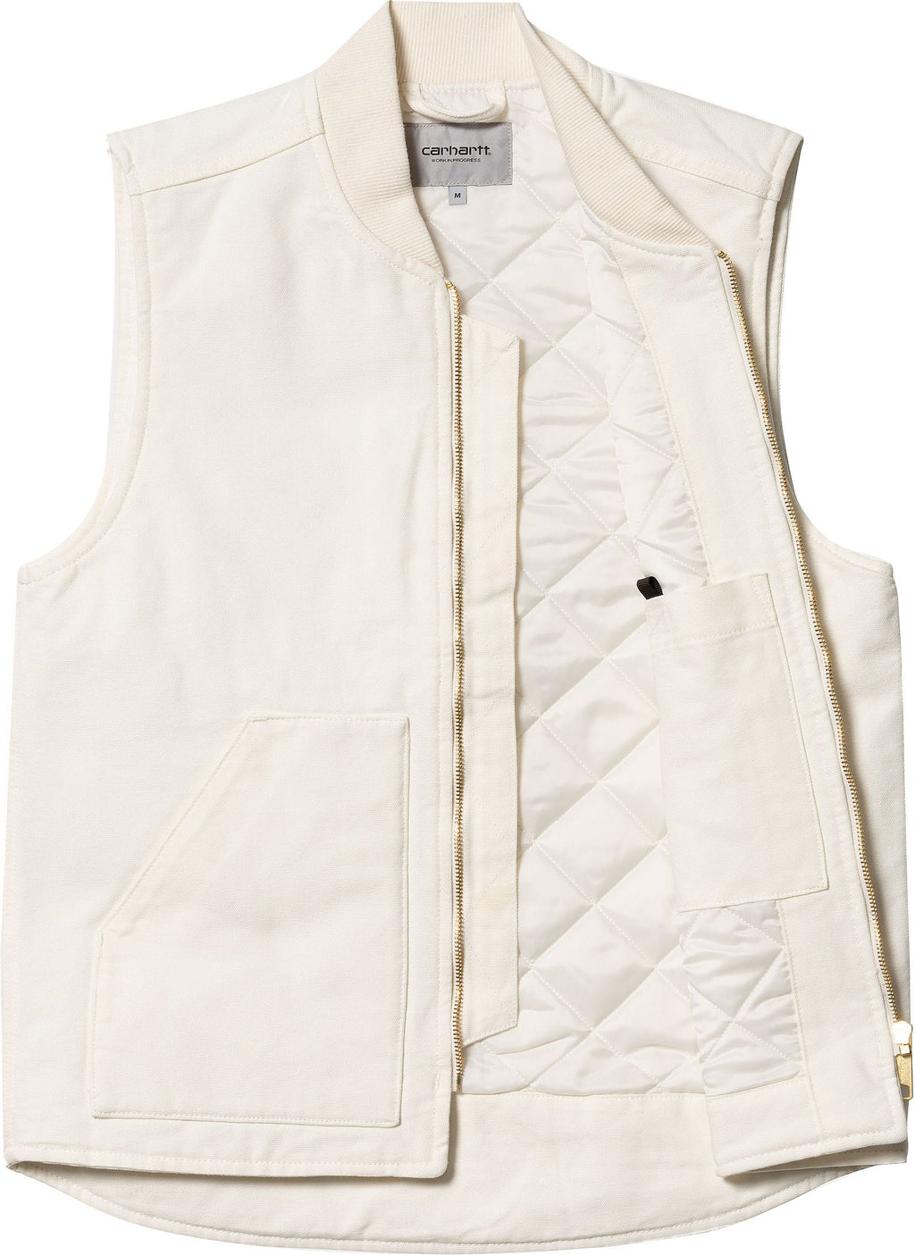  Carhartt Wip Gilet Classic Vest Wax Rinsed Bianco Uomo - 2