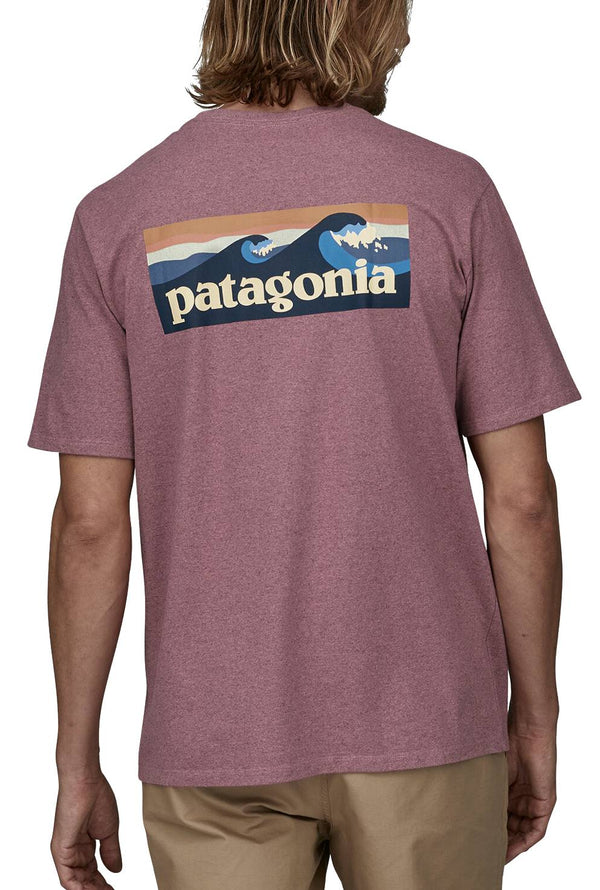 Patagonia t-shirt Men's Boardshort Logo Pocket Responsibili tee evening mauve