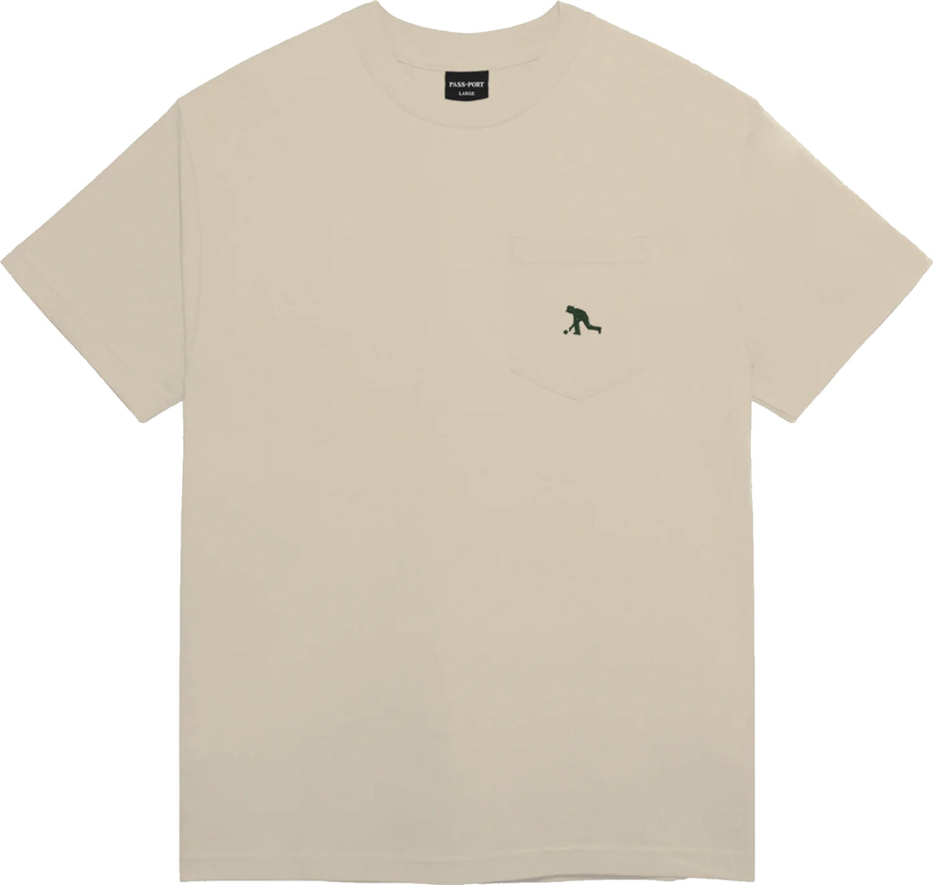  Pass-port T-shirt Bow Lo Pocket Tee Natural Beige Uomo - 1