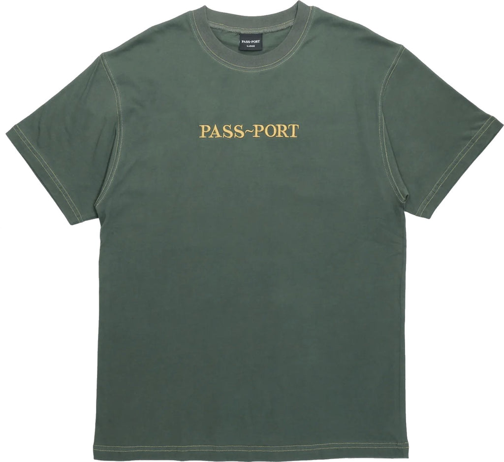  Pass-port T-shirt Organic Official Tee Gumnut Green Verde Uomo - 1