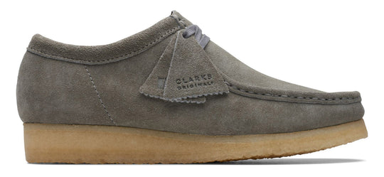  Clarks Originals Mocassini Wallabee M Shoes Grey Suede Uomo Grigio