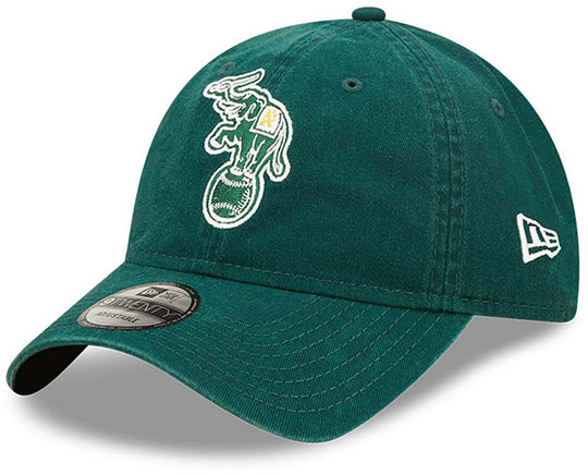  New Era Cappello Team Patch 9twenty Regolabile Oakland Athletics Team Green Uomo Verde