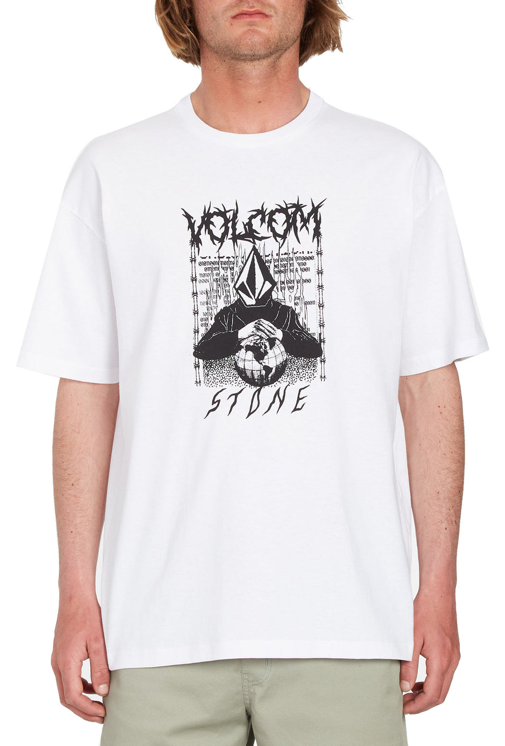  Volcom T-shirt Edener Sst White Bianco Uomo - 1