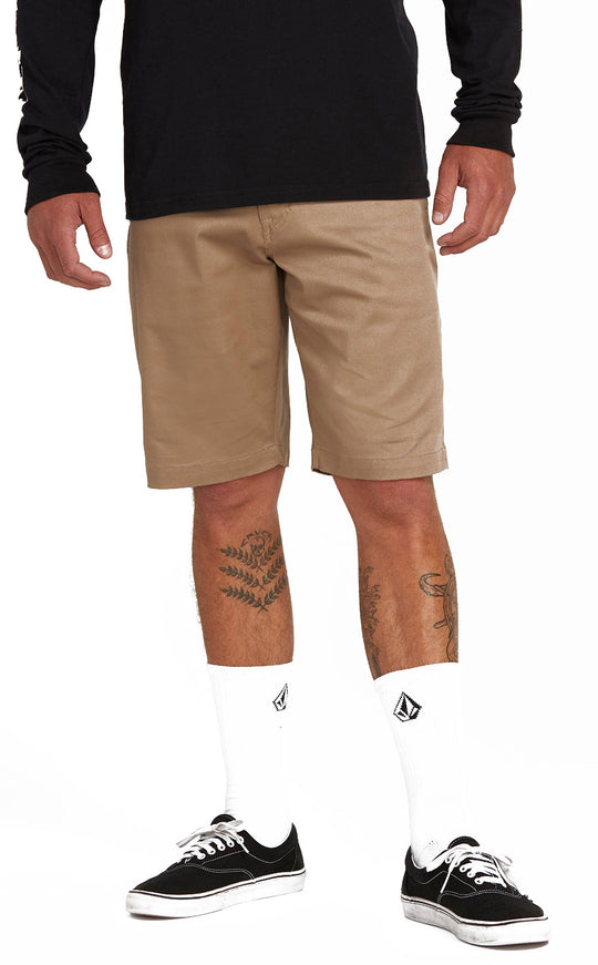  Volcom Short Frickin Modern Stretch 21 Khaki Uomo Beige