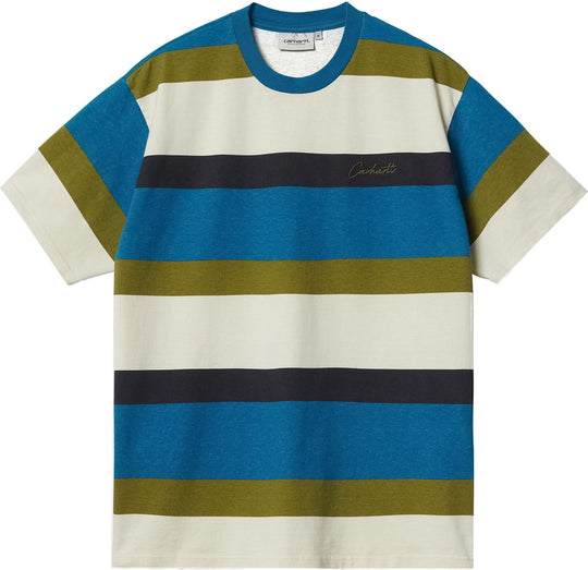  Carhartt Wip T-shirt S/s Crouser Tee Stripe Amalfi Uomo Multicolore