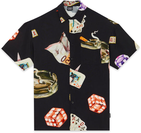  Propaganda Camicia Shirt Royal Flush Multi Uomo Nero