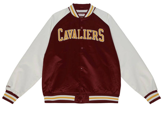  Mitchell & Ness Giacca Nba Primetime Lw Satin Jacket Cleveland Cavaliers Mitchell E Ness Uomo Rosso