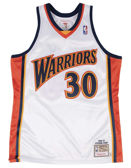  Mitchell & Ness Canotta Nba Swingman Home Jersey Golden State Warriors 09 Steph Curry White Mitchell E Ness Uomo Bianco