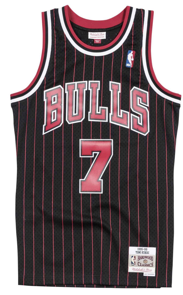 Mitchell & Ness canotta NBA Swingman Jersey Chicago Bulls 95-96 Toni Kukoc black stripes