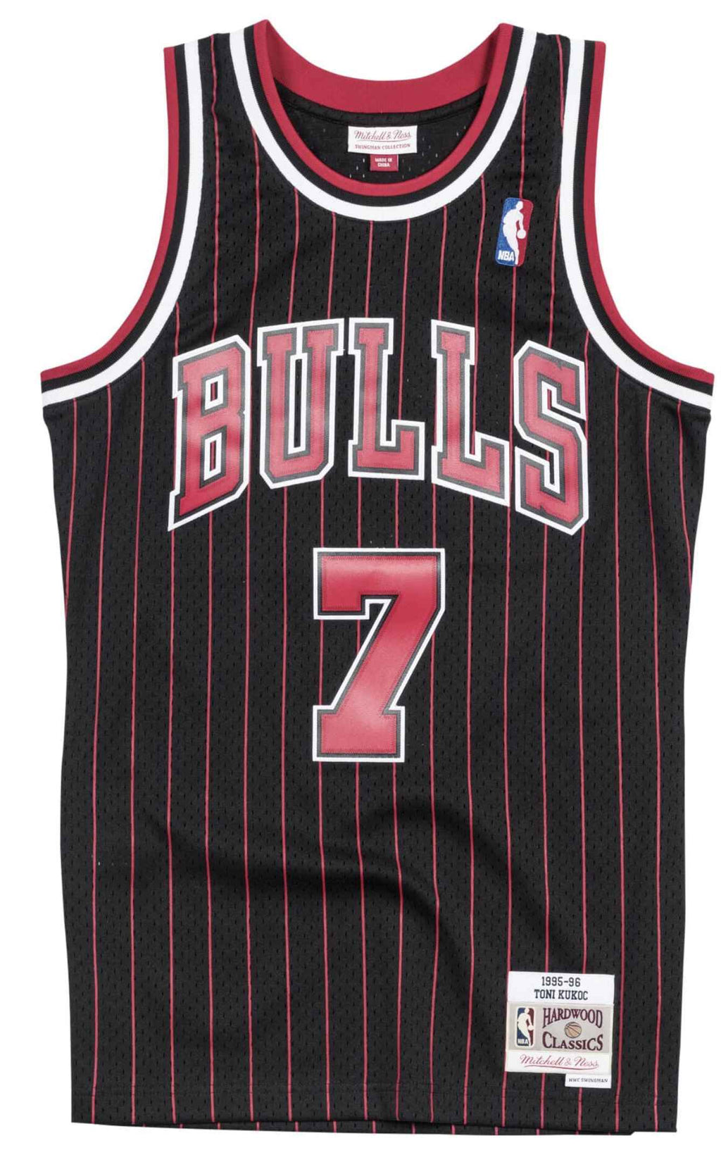  Mitchell E Ness Mitchell & Ness Canotta Nba Swingman Jersey Chicago Bulls 95-96 Toni Kukoc Black Stripes Nero Uomo - 1