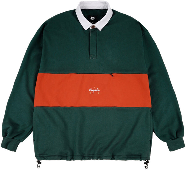 Magenta Skateboards polo F.R.A. LS Pocket Polo green