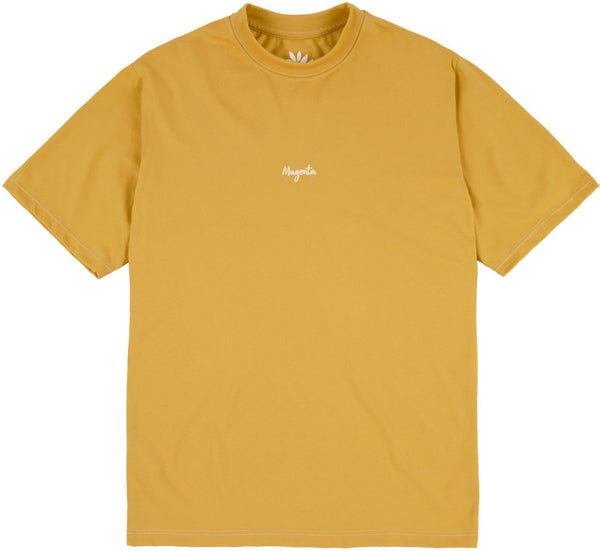 Magenta Skateboards t-shirt F.R.A tee yellow mustard