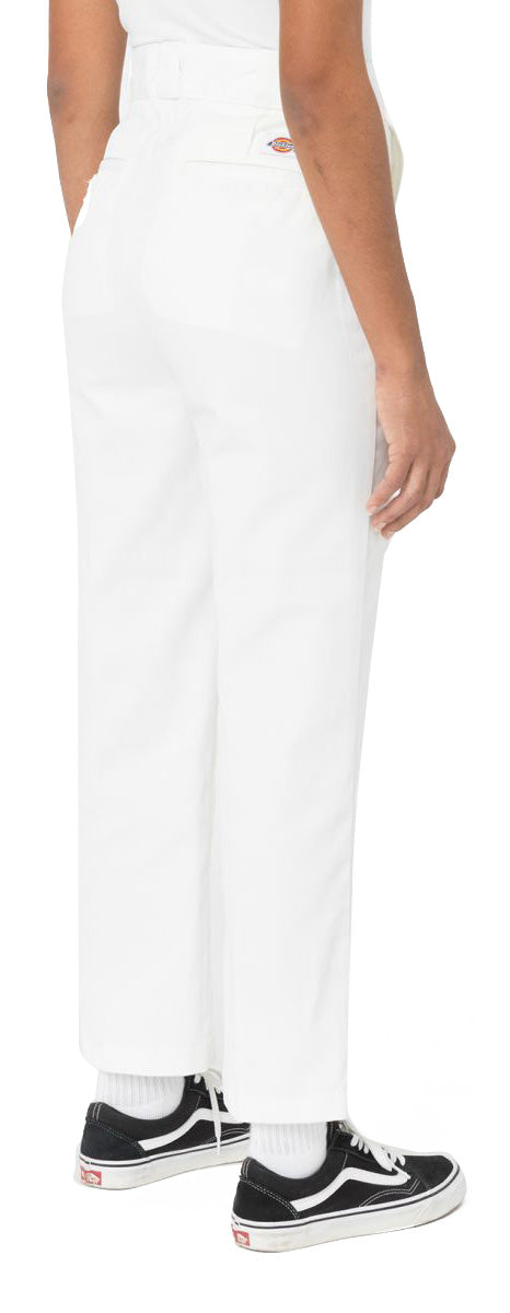  Dickies Pantaloni W Phoenix Cropped Rec White Bianco Donna - 1