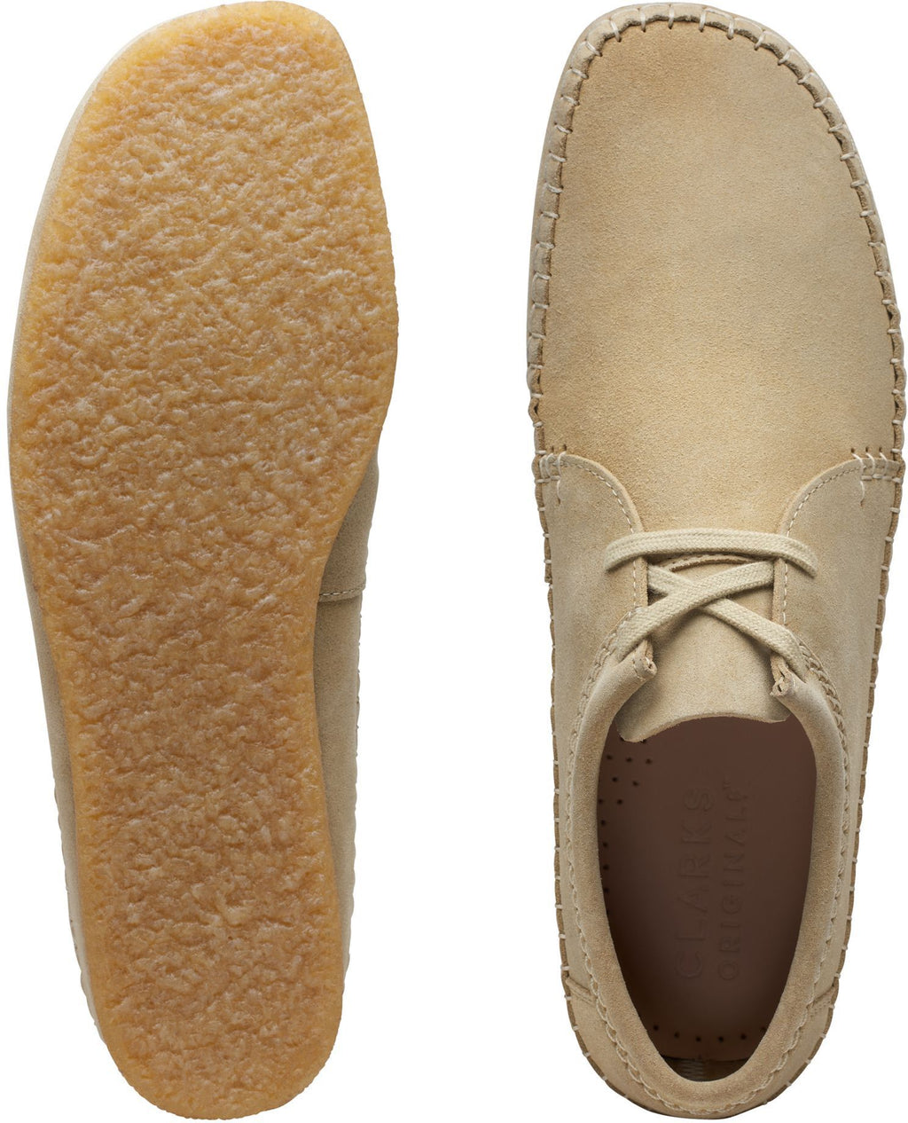  Clarks Originals Mocassini Weaver M Shoes Maple Suede Beige Uomo - 4